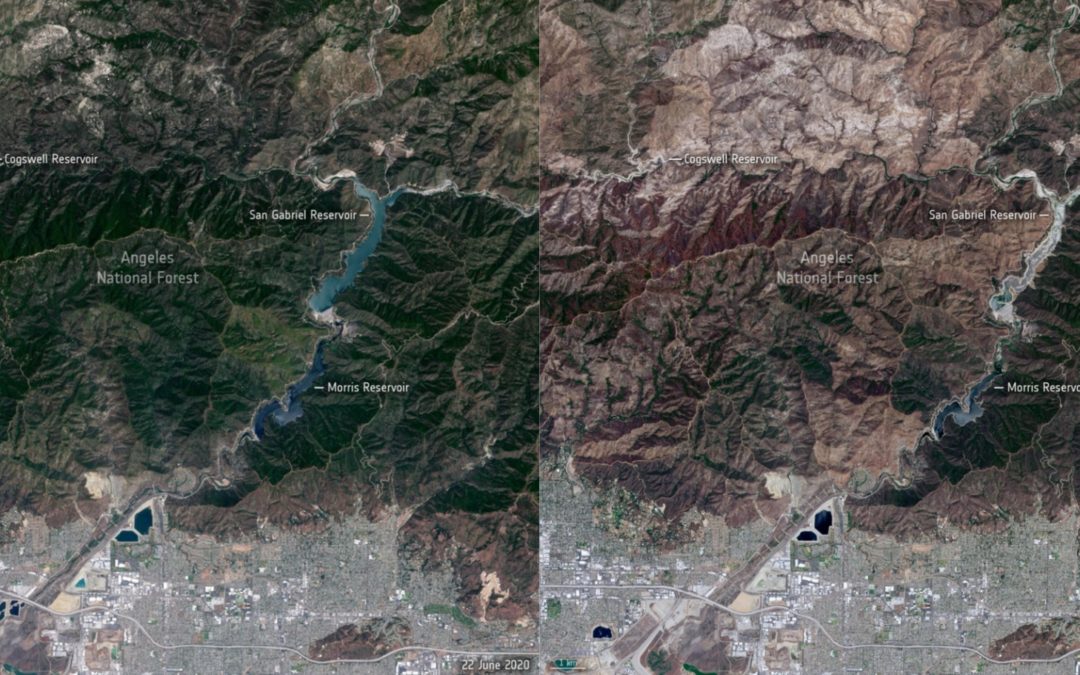 Satelliti ESA mostrano scioccante gravità siccità California