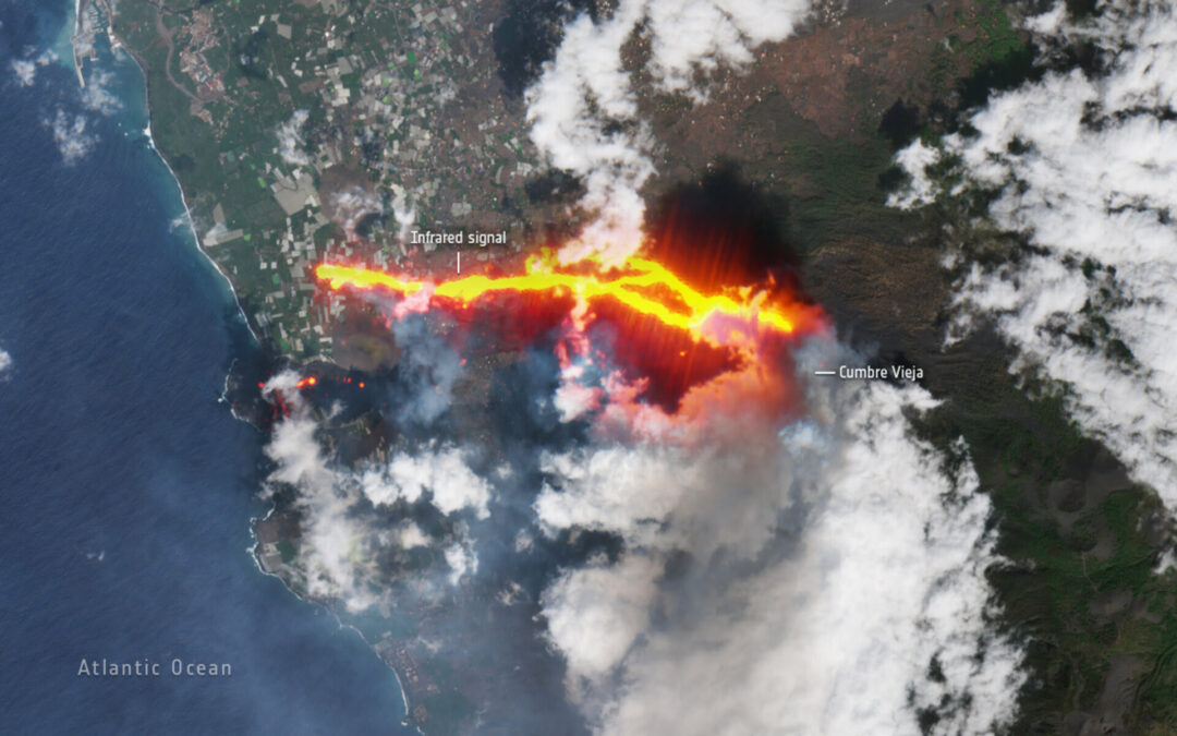 Le colate di lava a La Palma viste dai satelliti