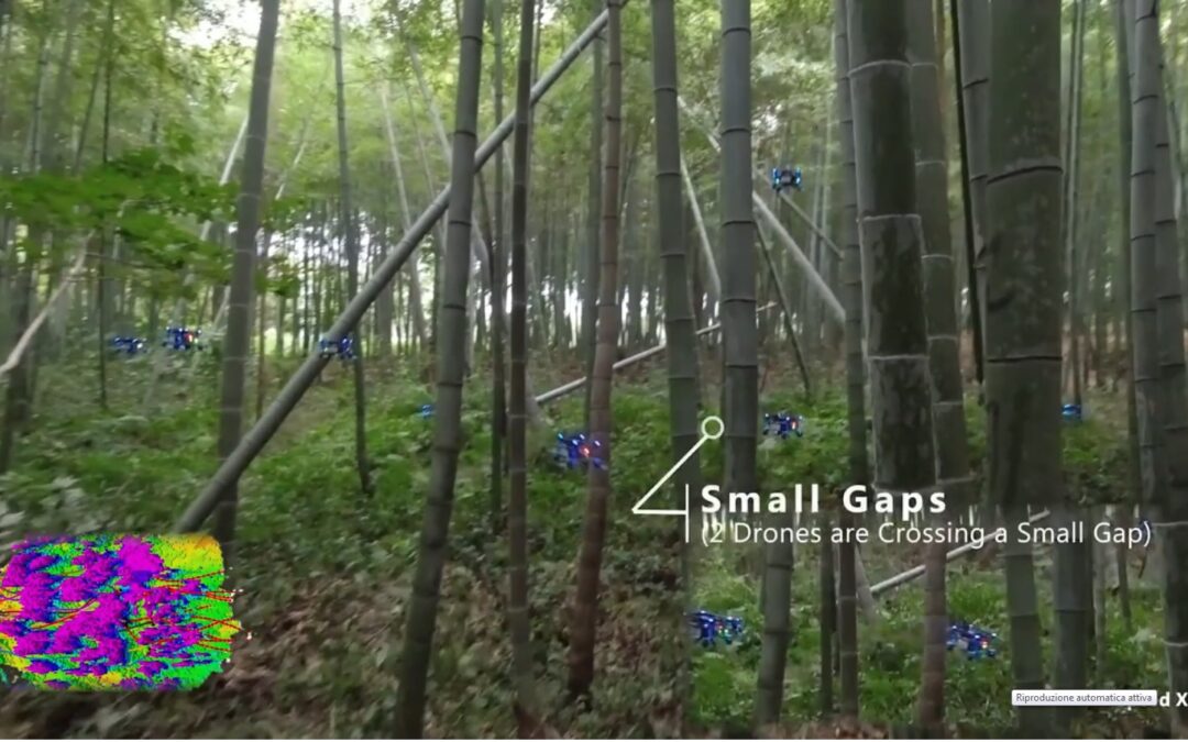 Nuovo sistema permette a sciami di droni di volare in una foresta