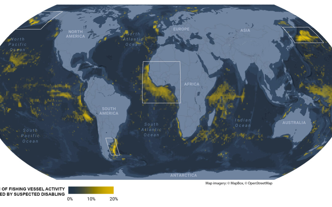 I dati di localizzazione delle navi svelano hotspot di pesca illegale