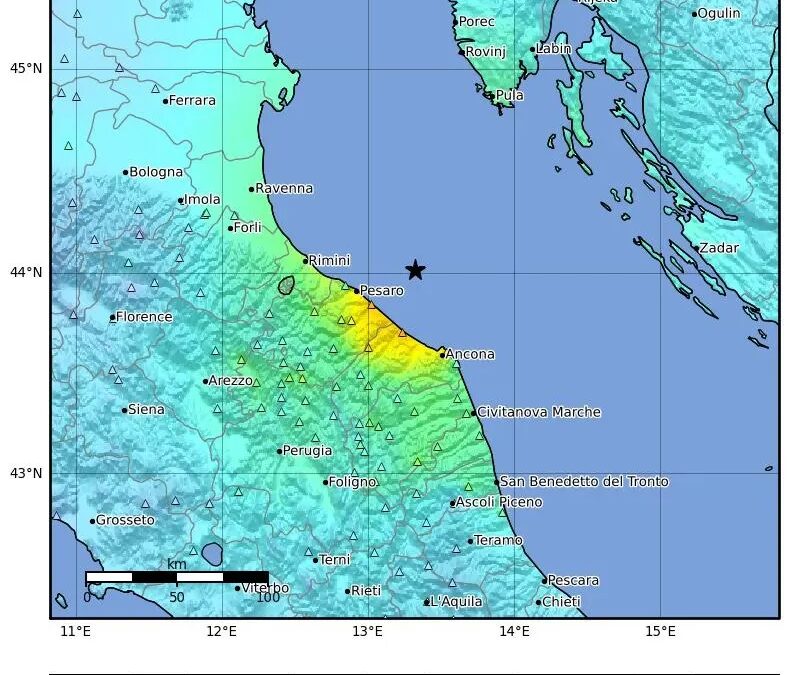 Terremoto in mare Adriatico, le prime analisi dell’INGV e gli aggiornamenti