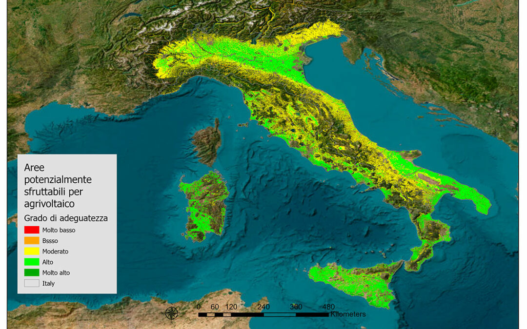 ENEA realizza mappa l’agrivoltaico italiano