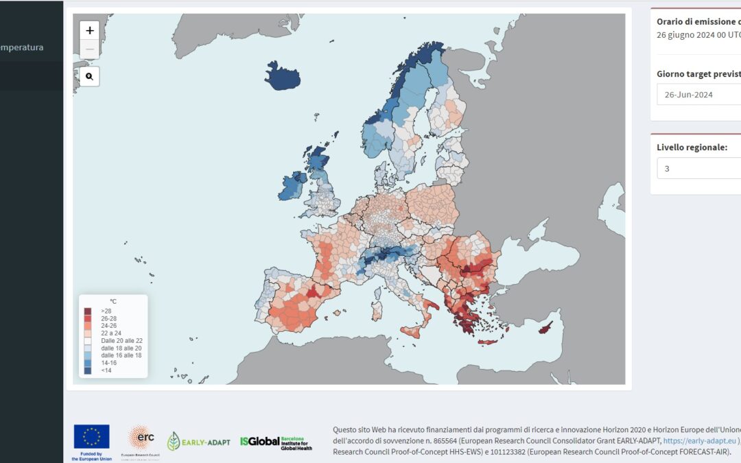 Forecaster.healt fornisce avvisi sulla mortalità correlata al caldo e al freddo in base al sesso e all’età in Europa