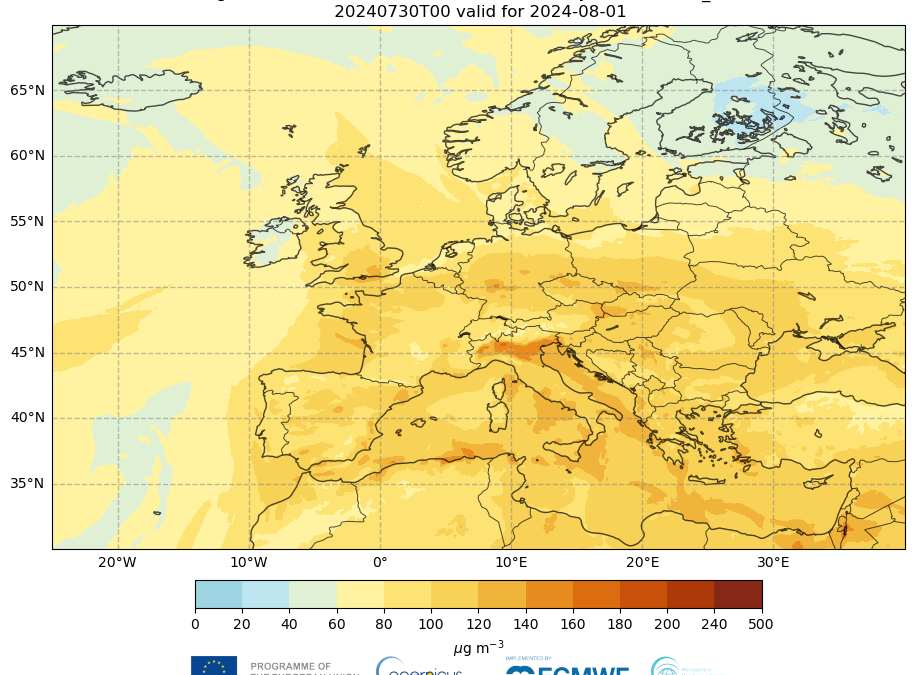 Copernicus: le alte temperature innescano l’inquinamento stagionale da ozono in tutta Europa