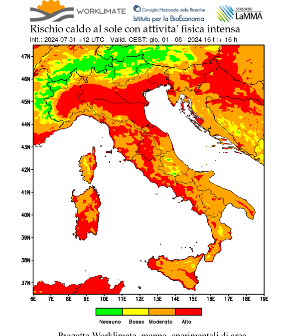 CNR, ricercatori al lavoro per mitigare impatto calore su lavoratori