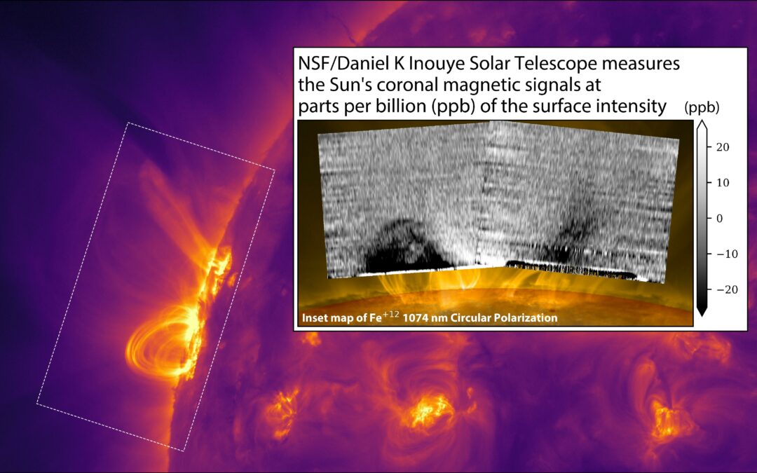 Il telescopio solare NSF Daniel K. Inouye offre la prima mappa del campo magnetico della corona solare – (Notizia con Embargo 11 set. Ore 20.00)