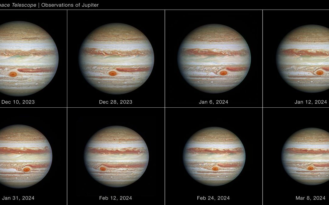 Hubble cattura immagini straordinarie della Macchia Rossa di Giove