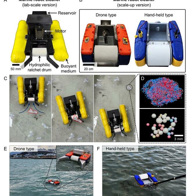Un drone galleggiante ripulirà il mare dalle microplastiche