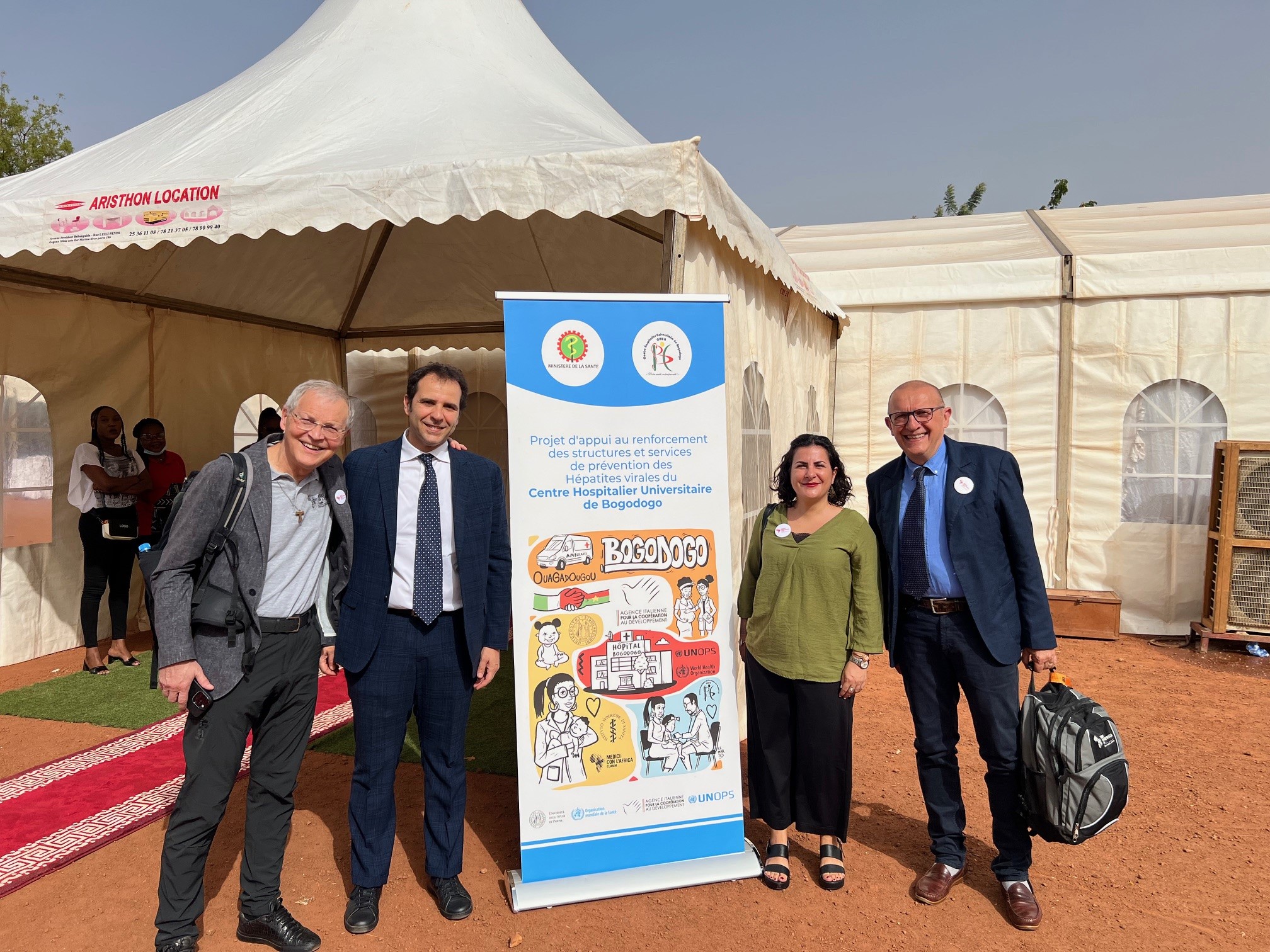 Da sx Don Dante, Francesco Paolo Russo, Claudia Mocci, Giovanni Putoto
