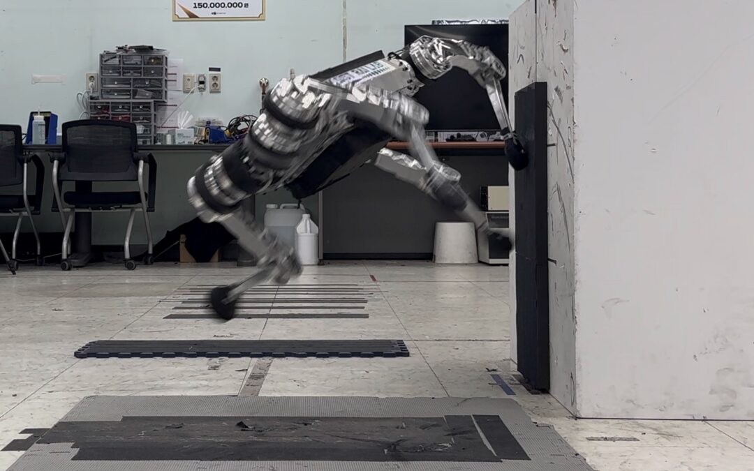 Nuova tecnologia di guida permette a robot a quattro zampe di fare manovre di parkour