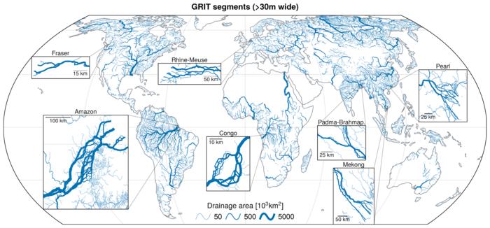 Realizzata la mappa più completa di sempre dei fiumi del mondo