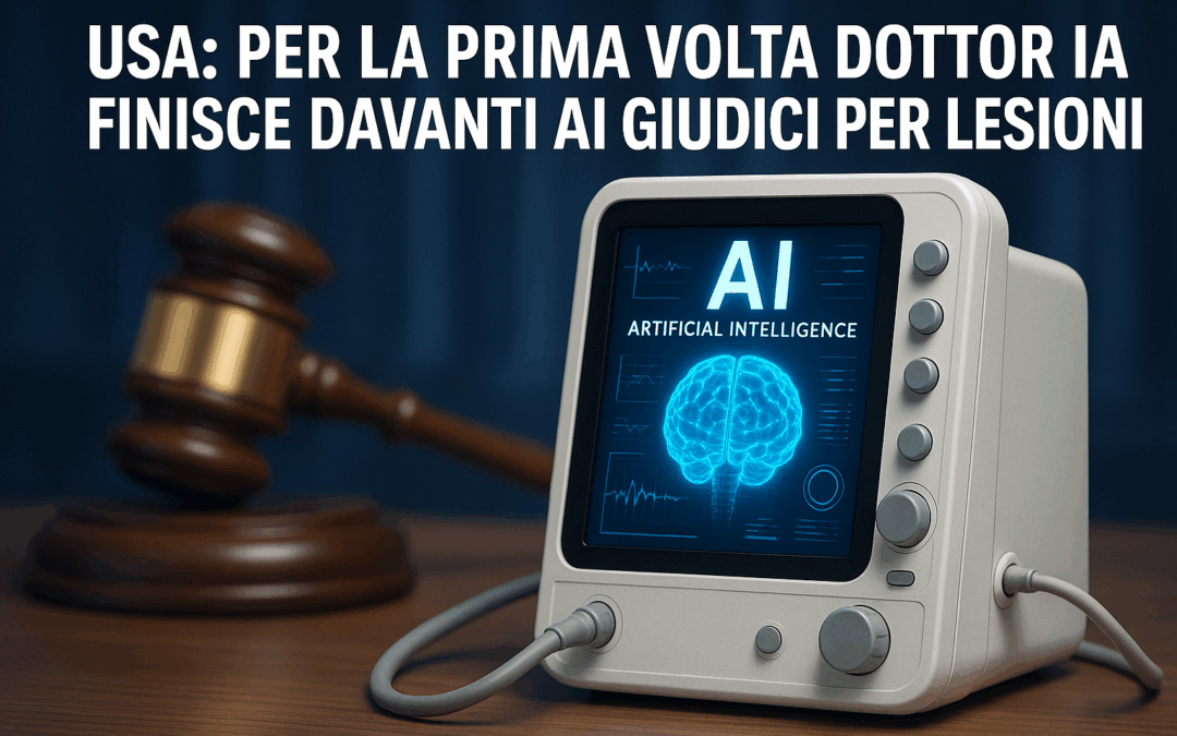USA: per la prima volta dottor IA finisce davanti ai giudici per lesione