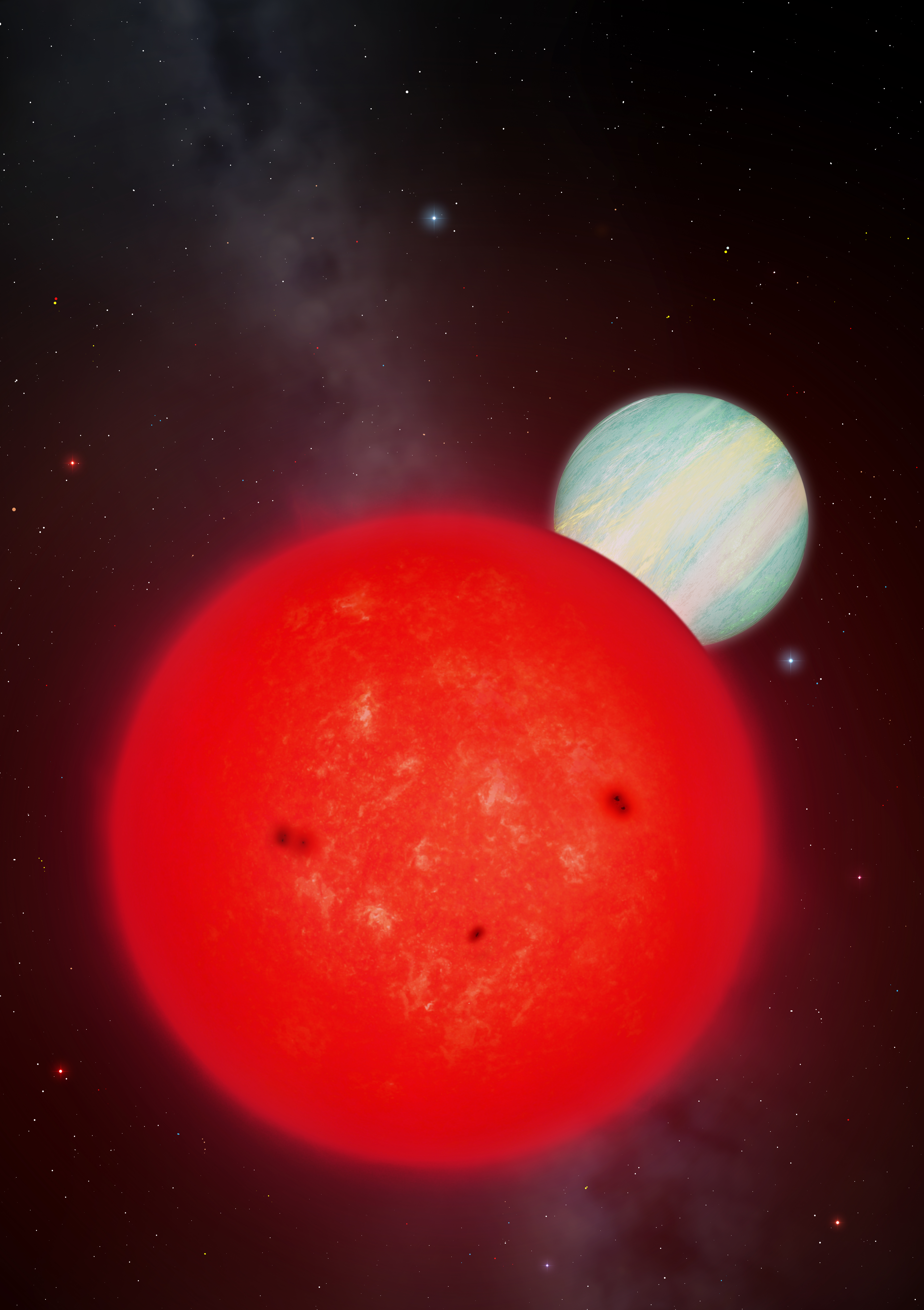 Artwork of exoplanet TOI-6894b
