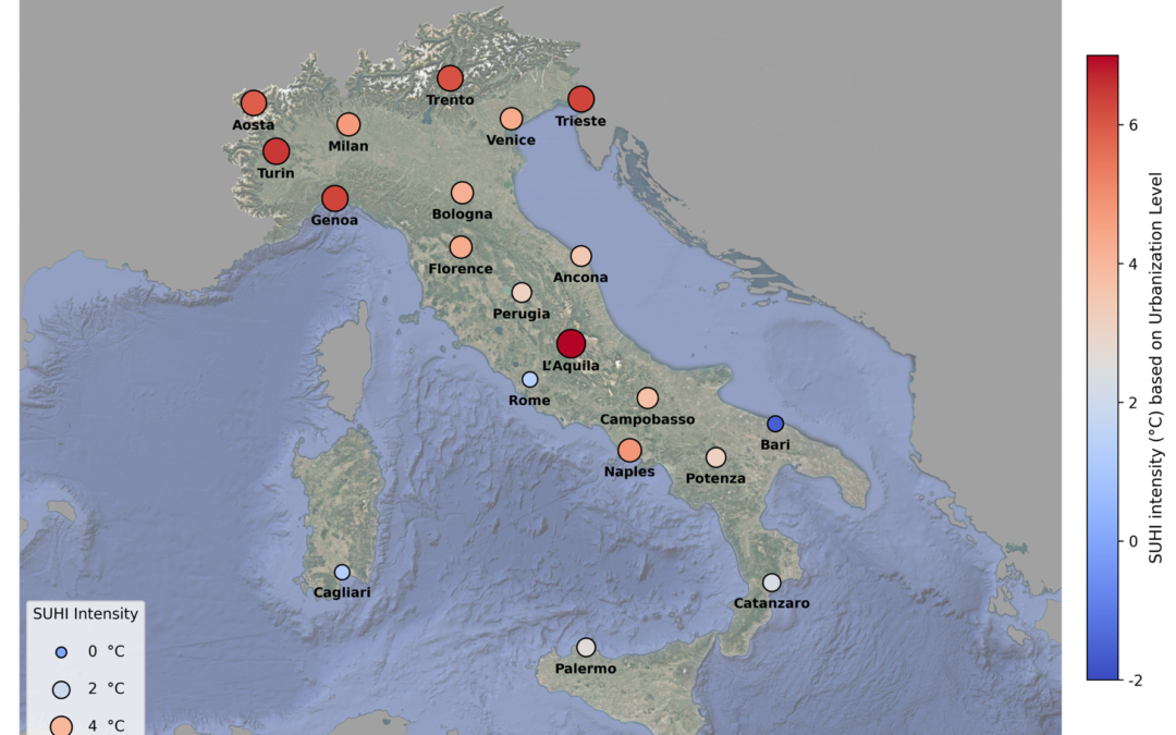 Isole di calore, uno studio ne rileva l’intensità in tutti i capoluoghi di regione