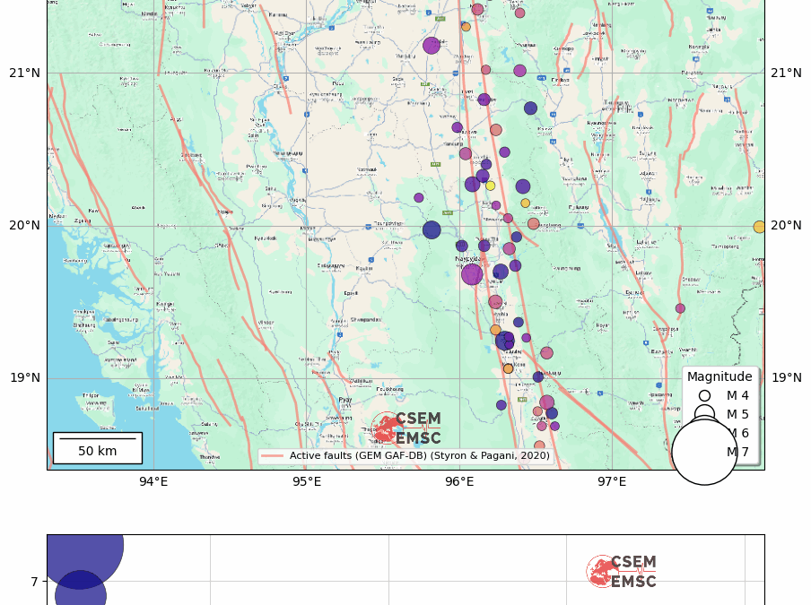Il terremoto in Birmania ha prodotto una rottura della crosta che ha corso più veloce del suono